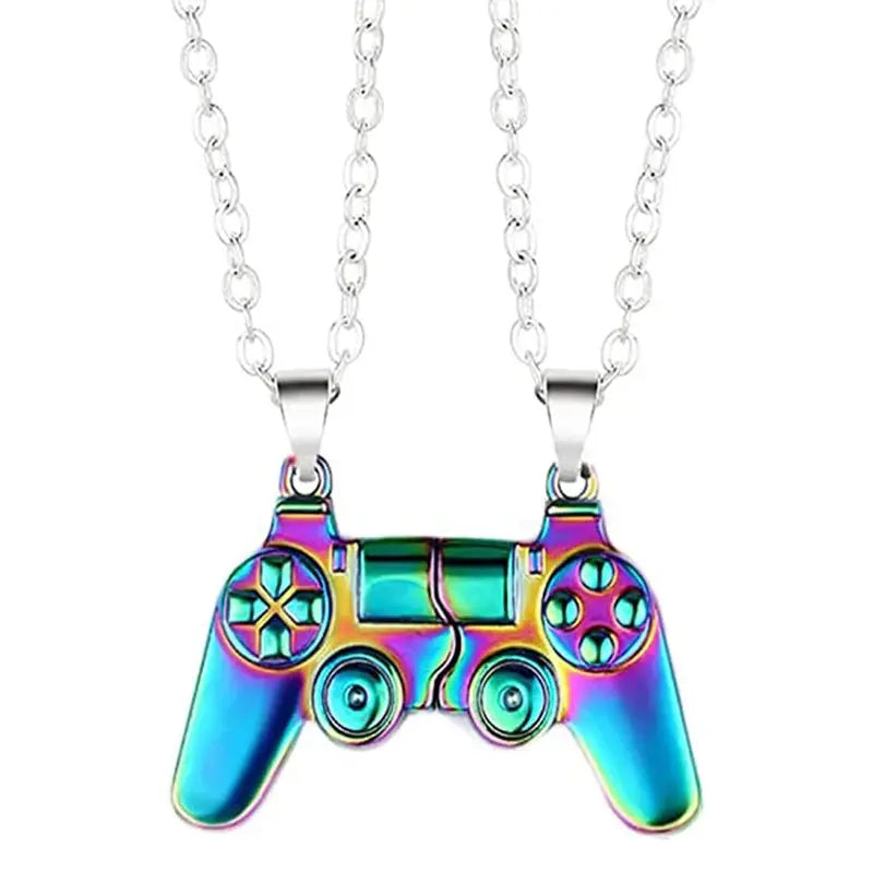 Game Controller Necklace for Couple Matching Console Handle Pendant for Best Friends Friendship Valentine's Gifts Him Her Lovers Les Bijoux Lili