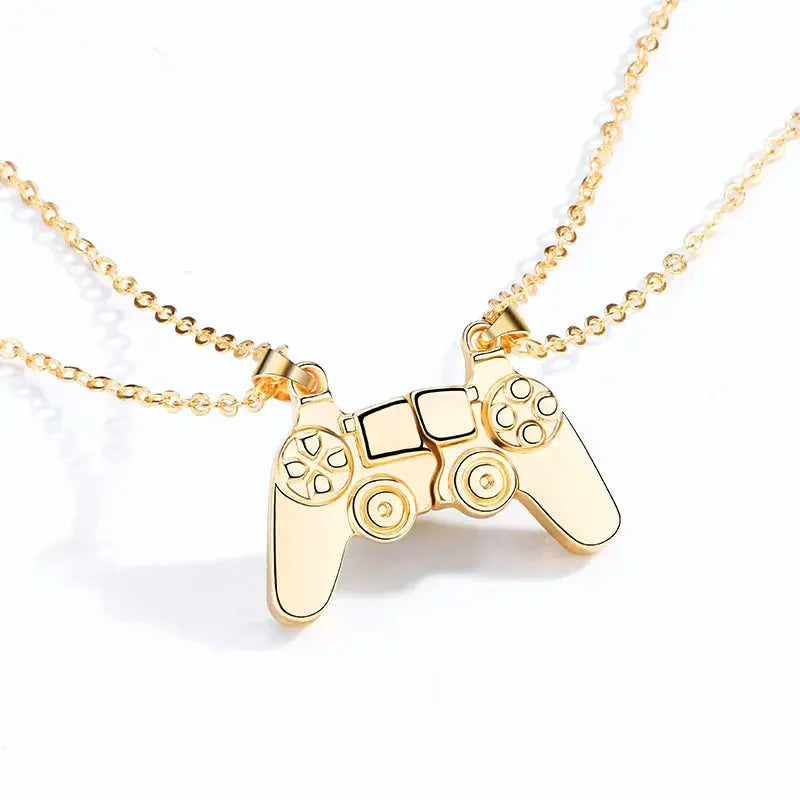 Game Controller Necklace for Couple Matching Console Handle Pendant for Best Friends Friendship Valentine's Gifts Him Her Lovers Les Bijoux Lili