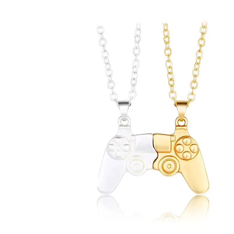 Game Controller Necklace for Couple Matching Console Handle Pendant for Best Friends Friendship Valentine's Gifts Him Her Lovers Les Bijoux Lili