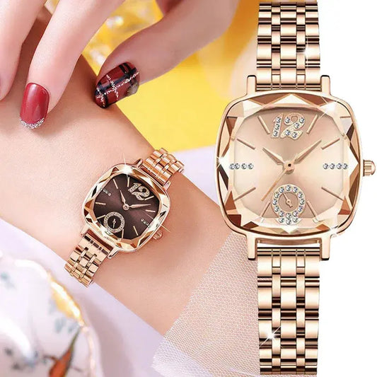 MAYZHISU Luxury Watch for Woman Waterproof Stainless Steel Quartz Ladies Watch High Quality Women's Watches Elegant Female Clock Les Bijoux Lili